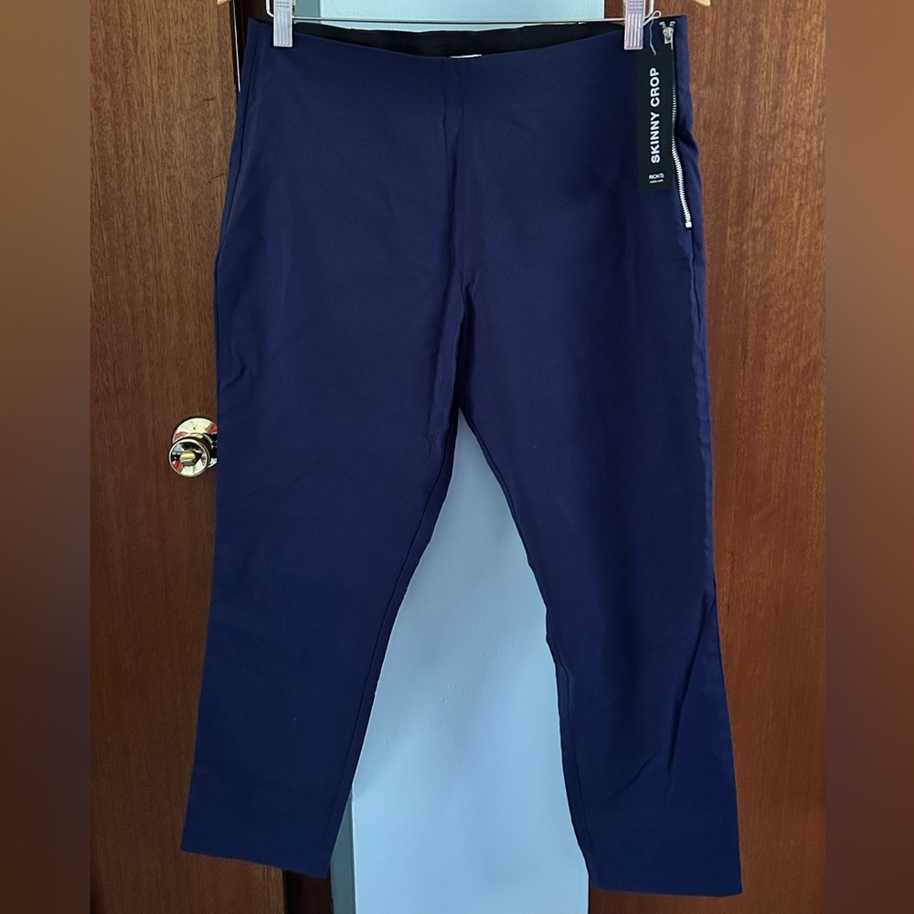 Navy Blue stretch capri pants